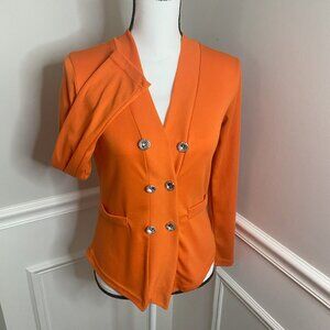 Vintage Orange Cardigan size Small Old Money